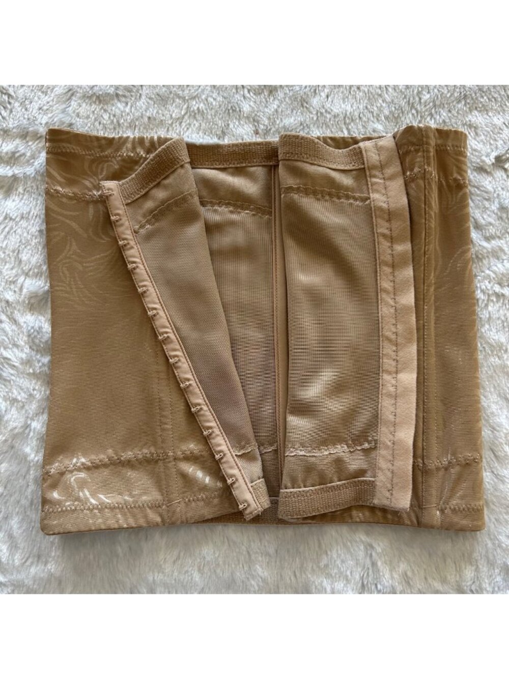 EUC Maidenform Shapewear Firm Control Waist Cincher Trainer Flex Boning Nude XL